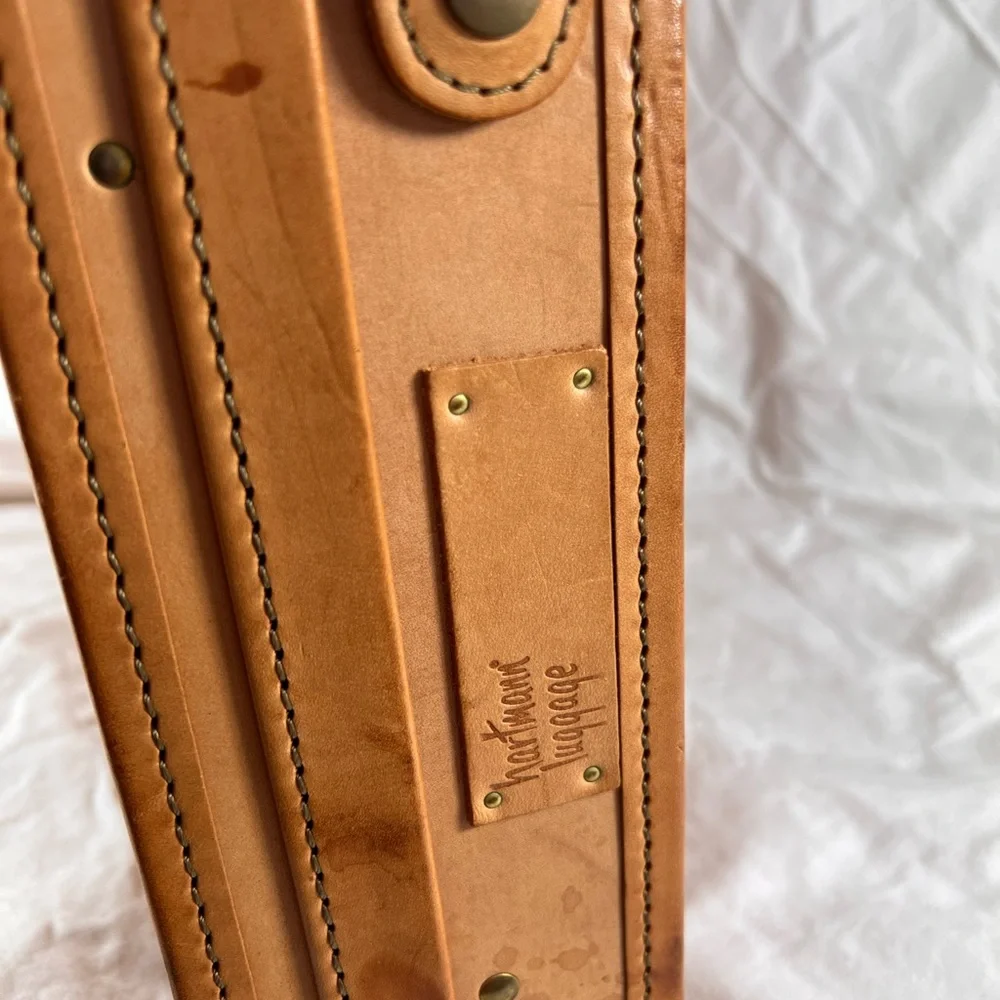 HARTMANN Stunning Authentic Belting Leather Woodbox Luggage Briefcase Attaché.